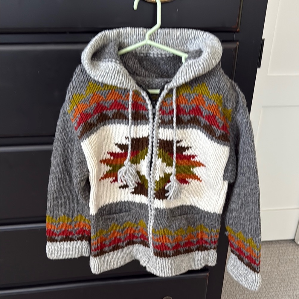 Cozy Gray Hooded Kids Jacket